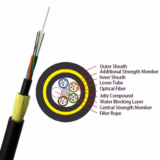 ADSS High Performance G652D Optical Outdoor Self-Support Fiber Optic ADSS Aerial Cable