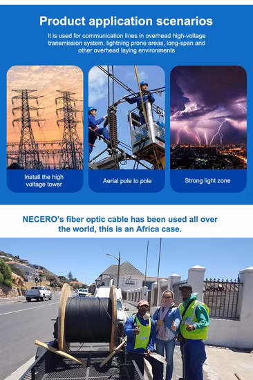 Outdoor Optical Fiber Cable ADSS